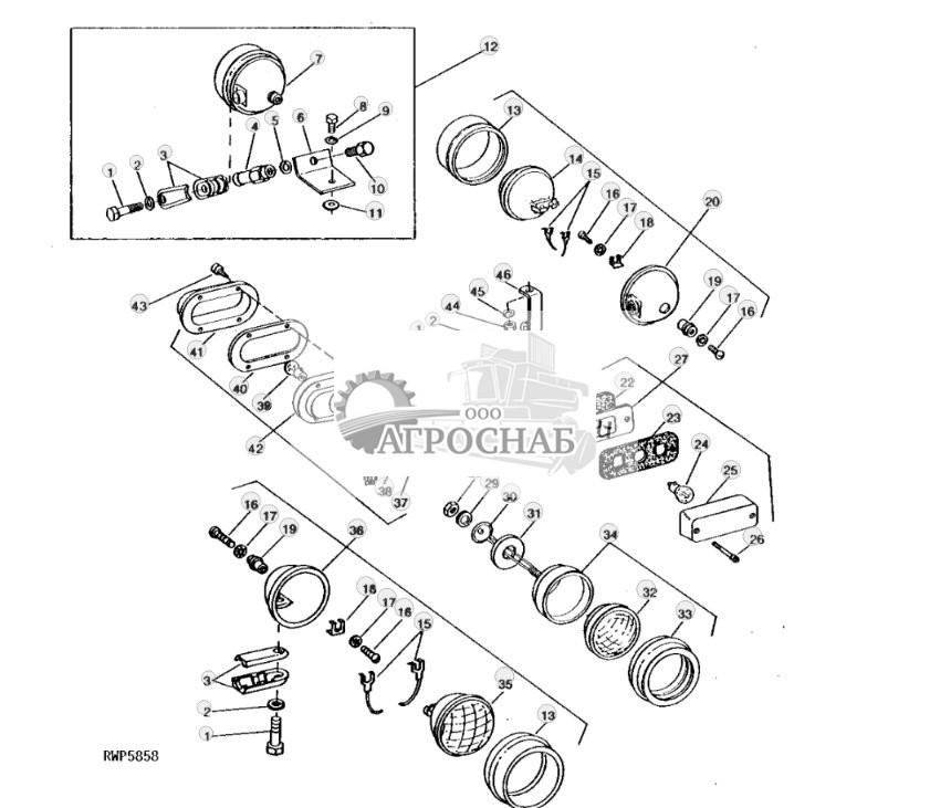 Front And Rear Lamps And Brackets 